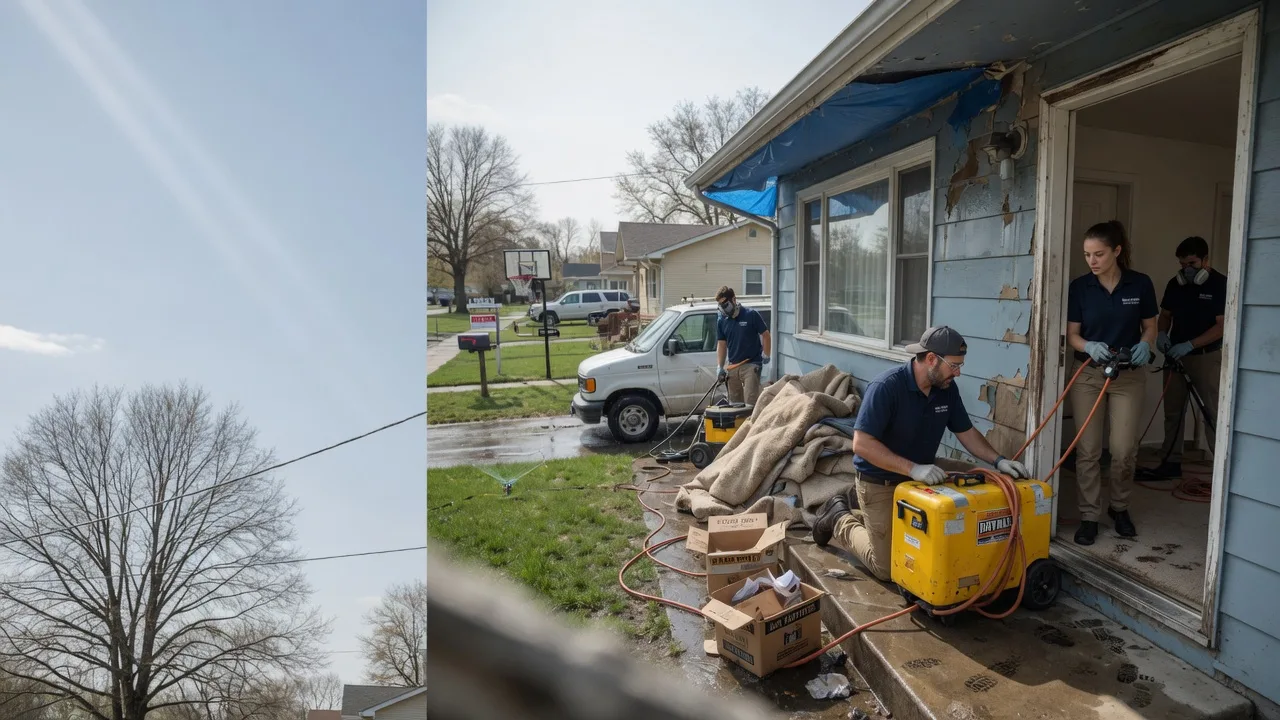 Basement Flood Cleanup in Mossville, IL near me